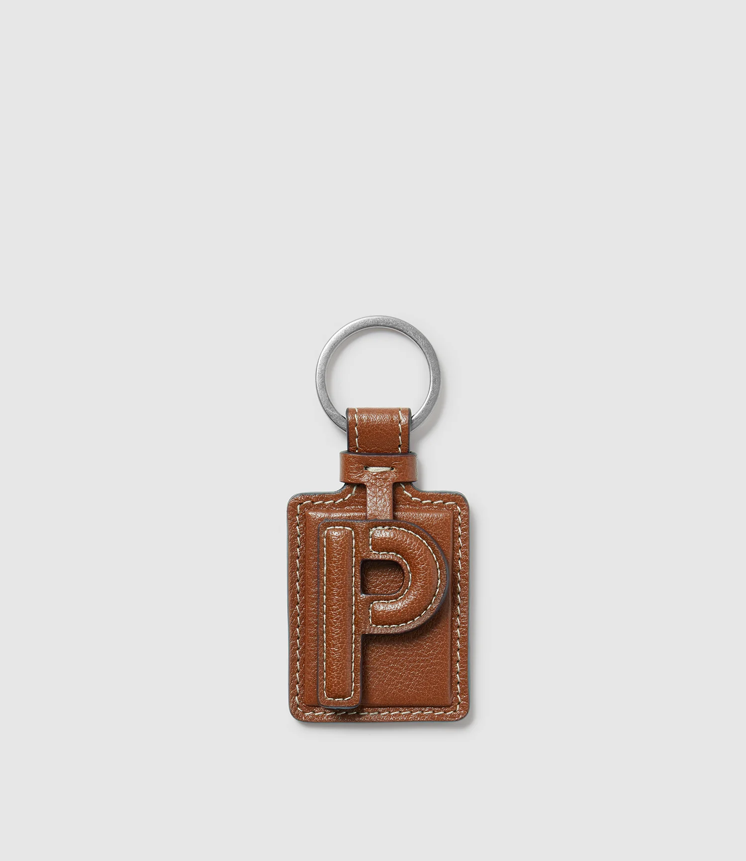 Letter Key Ring Buffalo Cognac - Image 17