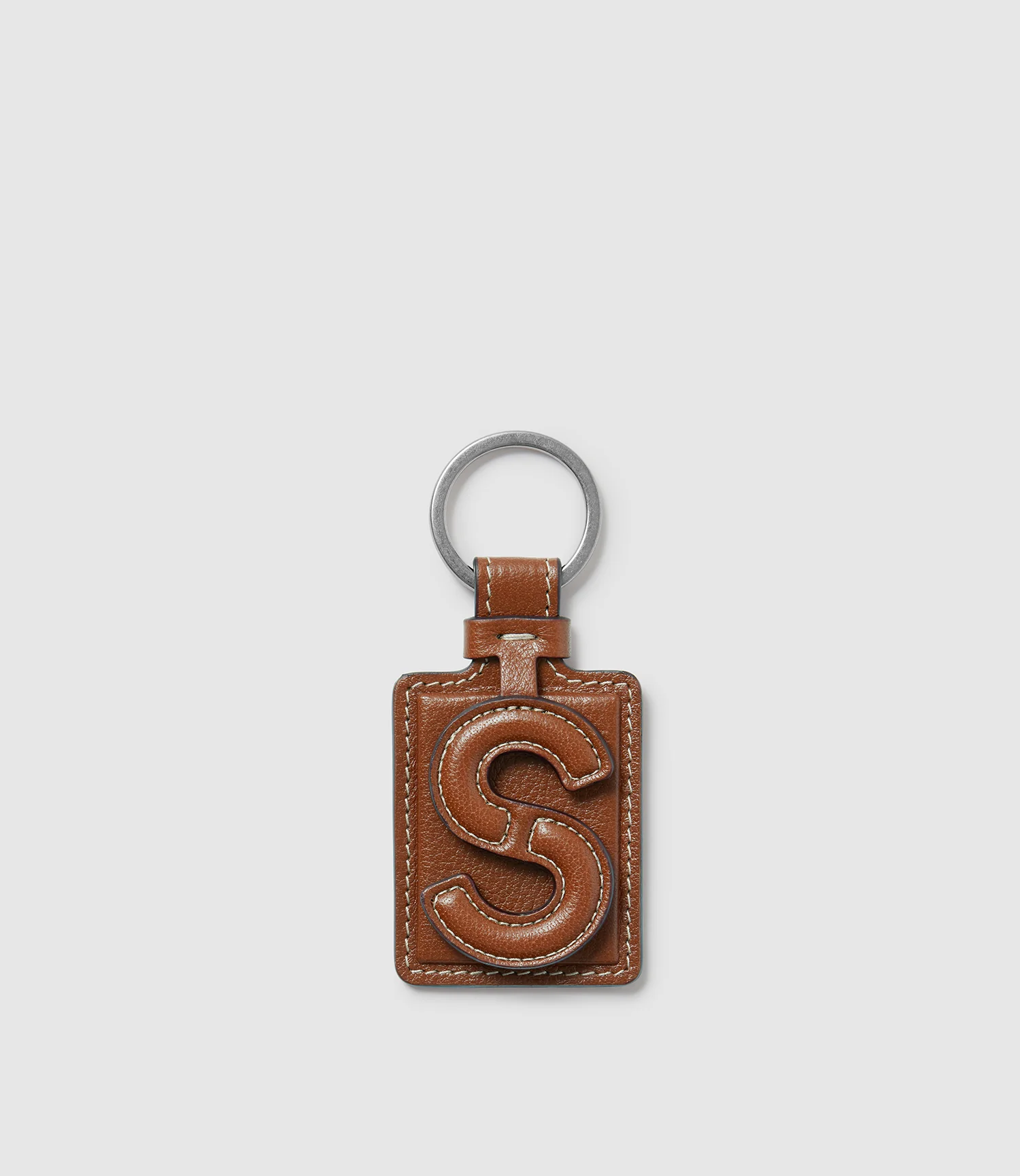 Letter Key Ring Buffalo Cognac - Image 20